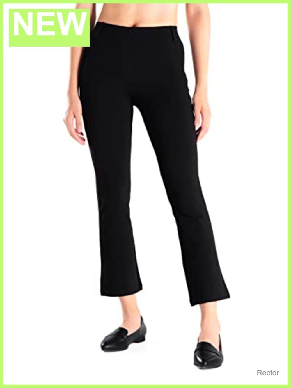 Kick Flare Cropped Yoga Dress Pants Nylon Elastane Pull-On Work